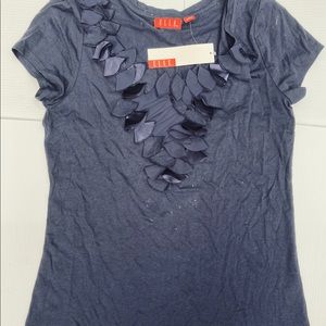 Ellie Ruffled Navy Blue Top